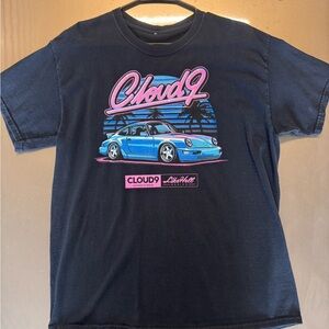 Cloud9 Black T-Shirt with Blue Car Graphic